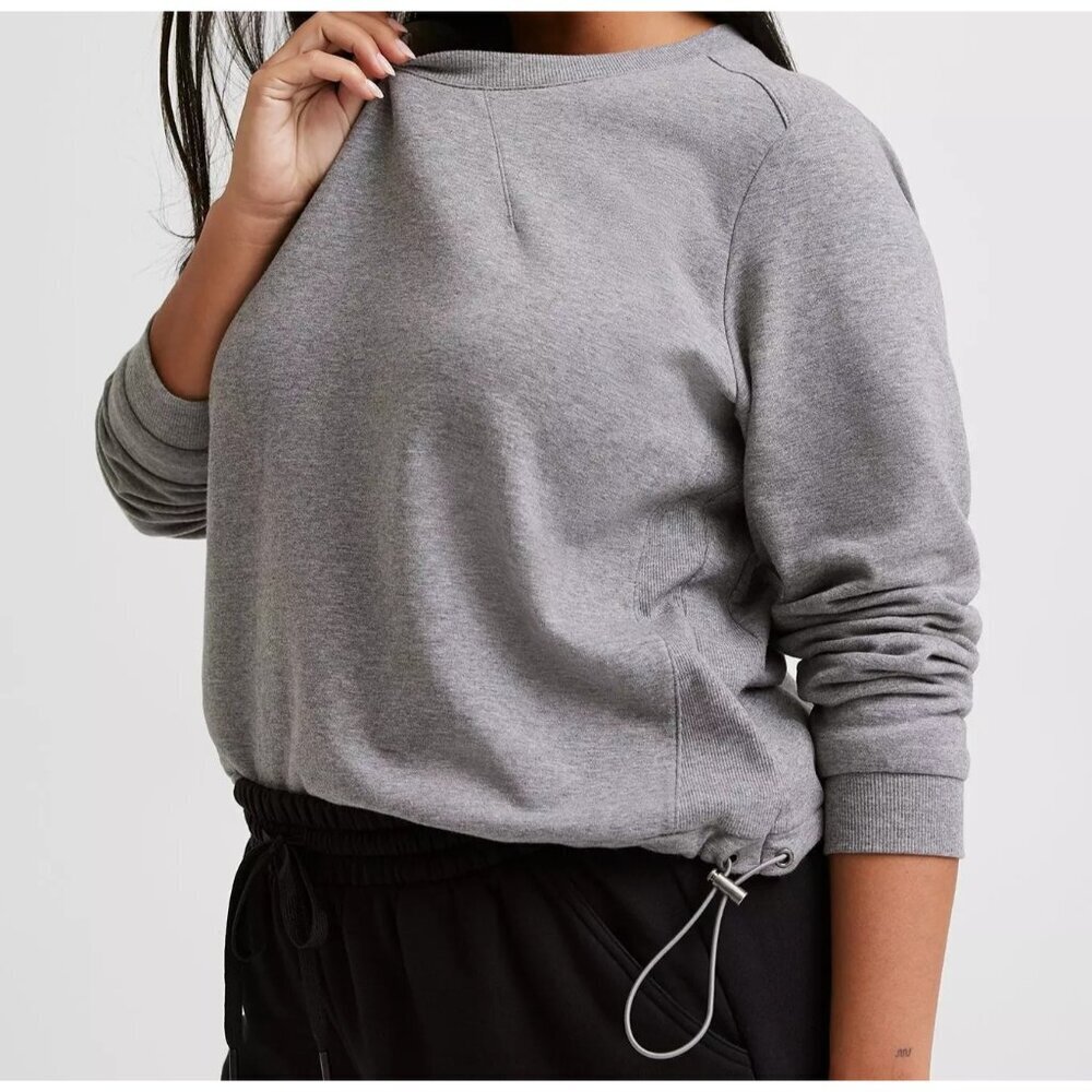 Torrid Supersoft Fleece Bungee Sweatshirt 42985704 Heather Grey Women's 2 2X NWT
